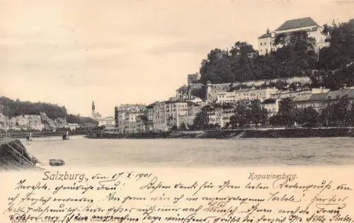 A201 Österreich 1901 Salzburg Kapuzinerberg alte Postkarte