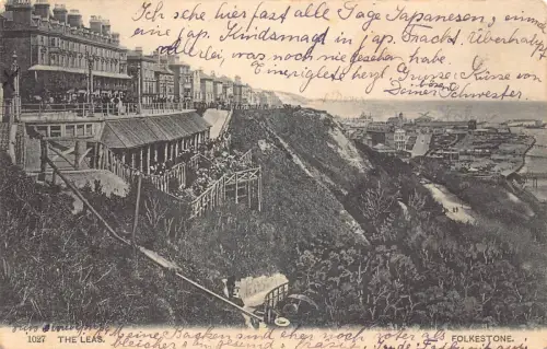 A201 England 1905 Folkestone The Leas Vintage Postkarte