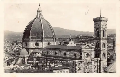 A205 Italien 1931 Firenze Florenz Cattedrale Torre della Cupola Lorenzo Postkarte