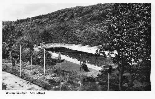 A208 Deutschland Wermelskirchen Schwimmbad RPPC Vintage Postkarte