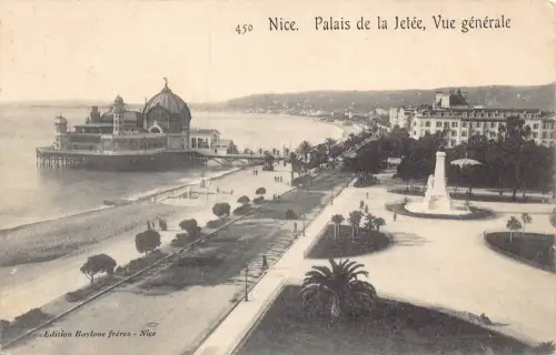 L125 Frankreich 1910 Schönes Palais de la Jetee Palae Strand Postkarte