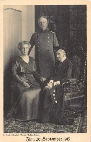 L487 Deutsches Königtum Großherzog Friedrich II von Baden 1915 alte Postkarte