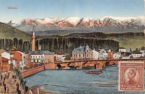 L148 Mazedonien 1923 Skopje alte Postkarte