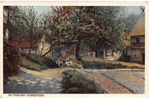 B115 England 1911 English Homestead Vintage Postkarte