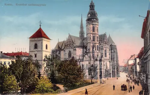 B108 Slowakei Kassa Kosice Erzsebet Szekesegyhaz Kathedrale 1913 Postkarte