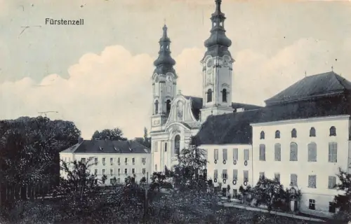 B095 Deutschland 1918 Fürstenzell Kirche Vintage Postkarte
