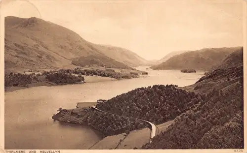 B130 England Grey Cigarette Postkartenserie, Thirlmere und Helvellyn Seen