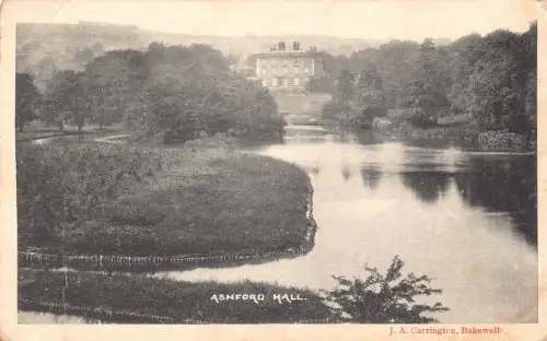 B130 England 1906 Ashford Hall Vintage Postkarte