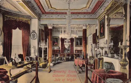 B127 England Salon Osborne House Isle of Wight Vintage Postkarte