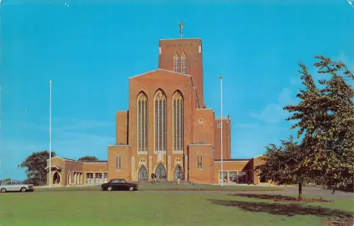 B129 England Cathedral Guildford Vintage Postkarte