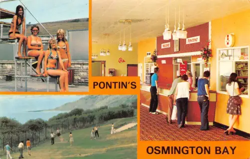 B129 England 1976 Pontin' Osmington Bay Ferienlager Weymouth Dorset Postkarte