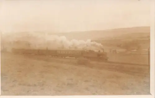 B122 Transport Dampfzug auf Eisenbahn RPPC Vintage Postkarte