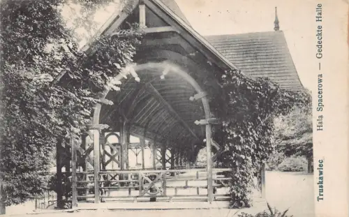 B108 Ukraine 1917 Truskawez Truskawiec Hala Spacerowa Hall WWI Feldpostkarte