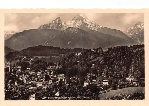 B096 Deutschland Berchtesgaden gegen Watzmann RPPC Postkarte