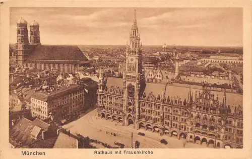 B120 Deutschland München München Rathaus mit Frauenkirche Rathaus AK