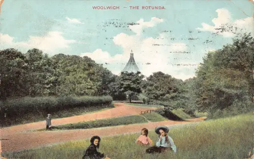 B129 England 1905 Woolwich die Rotunde Vintage Postkarte