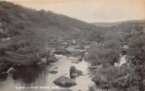 B130 England R Qart at Post Bridge RPPC Vintage Postkarte