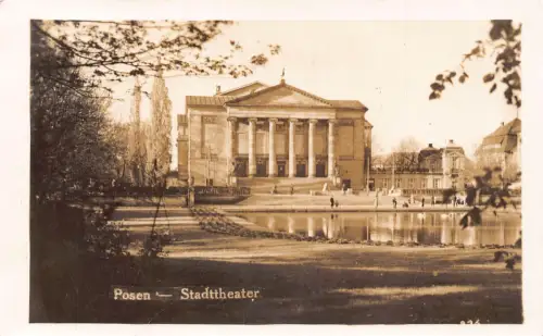 B099 Polen Posen Posen Stadttheater Theater RPPC 1939 WWII Feldpostkarte