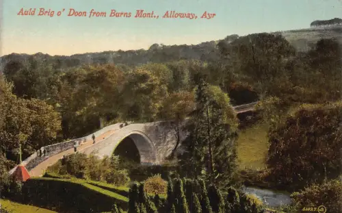 A030 Schottland Auld Brig o' Doon von Burns Mont Alloway Ayr Brücke Postkarte
