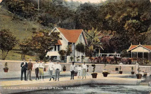 A832 Trinidad Maraval Stausee Port of Spain Vintage Postkarte