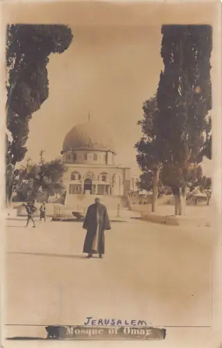 A834 Israel Jerusalem Moschee von Omar RPPC Vintage Postkarte