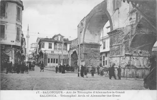 A835 Griechenland Thessaloniki Salonique Triumphbogen Alexander Große Postkarte