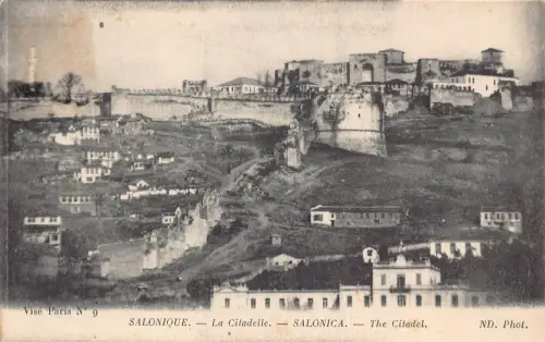 A836 Griechenland Salonique Thessaloniki Zitadelle Vintage Postkarte