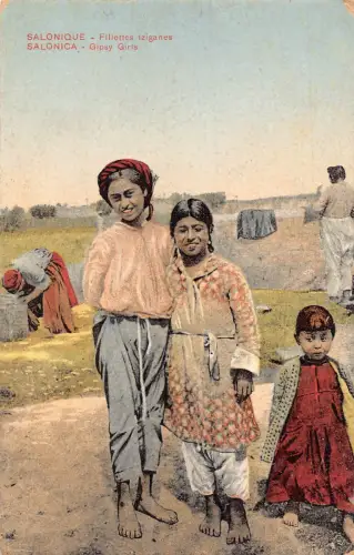 A835 Griechenland Salonique Thessaloniki Zigeunermädchen Vintage Postkarte
