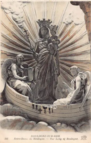A837 Frankreich Boulogne sur Mer Unsere Liebe Frau von Boulogne Statue Postkarte