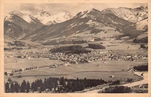 A221 Deutschland 1923 Sonthofen B Allgäu 750m Berge Vintage Postkarte