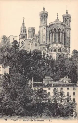 A838 Frankreich Lyon Abside de Fourviere Vintage Postkarte