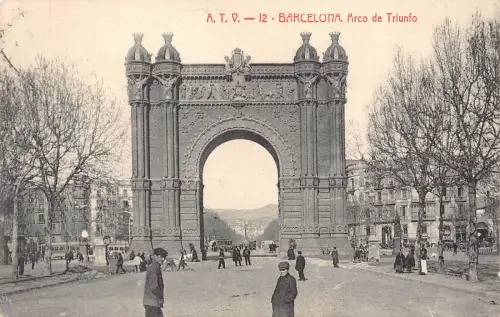 B490 Spanien Barcelona Arco de Triunfo Triumphbogen Postkarte