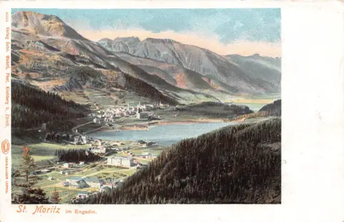B491 Schweiz St Moritz im Engadin alte Postkarte