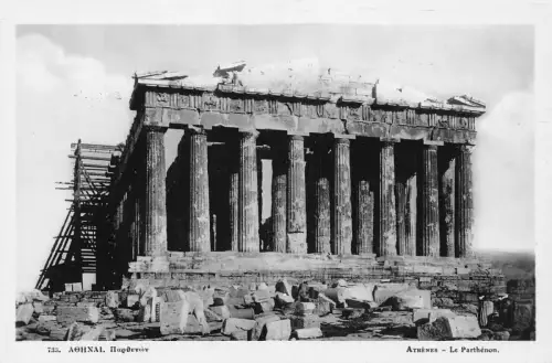 B553 Griechenland Athen Le Parthenon RPPC Postkarte