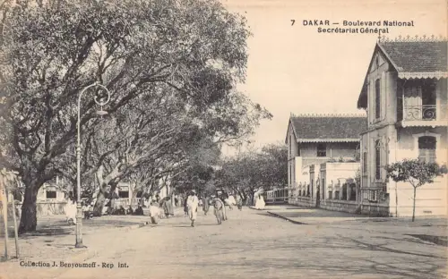 L542 Senegal Dakar National Boulevard Vintage Postkarte
