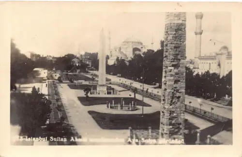 B554 Türkei Istanbul Sultan Ahmed Hippodrom RPPC Postkarte