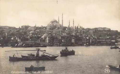 B554 Türkei Istanbul Konstantinopel Vue de Stamboul Boote RPPC Postkarte