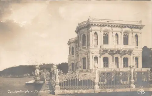 B554 Türkei Istanbul Kiosque des Eaux douces d'Asie Kiosk RPPC Postkarte
