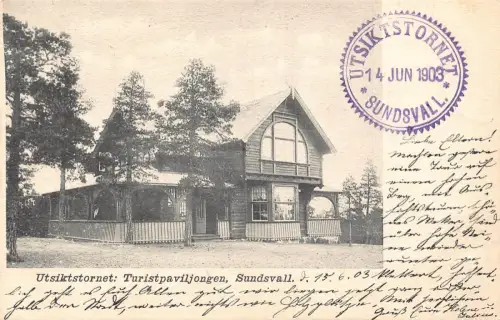A225 Schweden 1903 Utsiktstornet Turistpaviljongen Sundsvall Pension AK