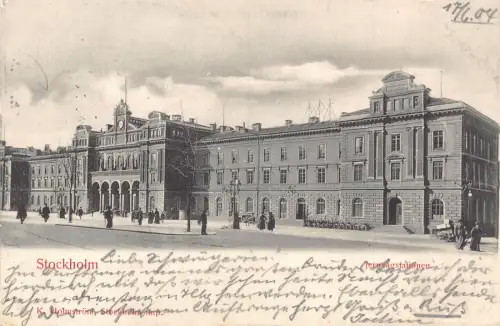 A225 Schweden 1904 Stockholm Jernvagstationen Bahnhof Vintage Postkarte