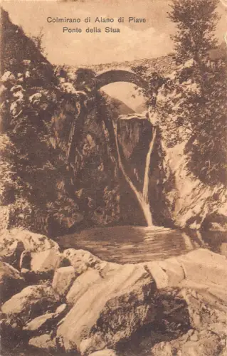 A227 Italien Calmirano di Alano di Piave Ponte della Stua Wasserfall Postkarte
