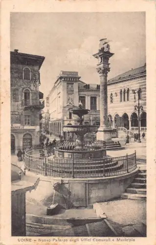 A227 Italien Udine Nuovo Palazzo Uffici Comunali e Municipio Palace Postkarte