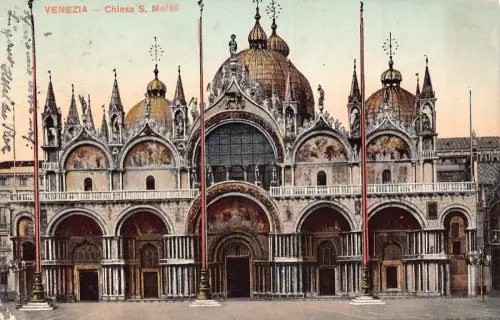 A228 Italien Venezia Chiesa S Marco Kirche Vintage Postkarte