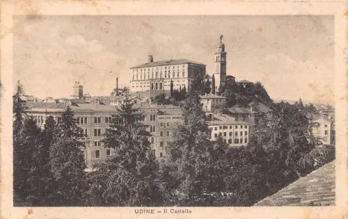 A228 Italien Il Castelo Schloss Udine Vintage Postkarte
