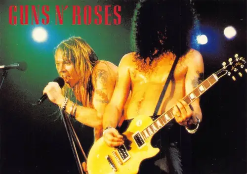 L291 Musik Band Rock Guns N' Roses Axl und Slash Postkarte