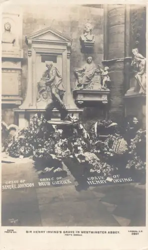 A847 England Sir Henry Irvings Grab in Westminster Abbey Postkarte