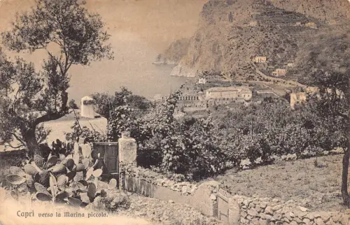 A848 Italien Capri verso la Marina Piccola Gesamtansicht Vintage Postkarte