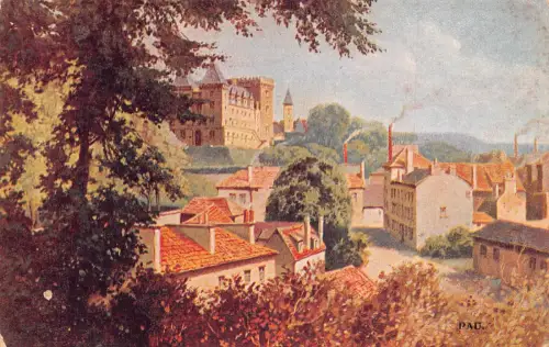 A847 England Ansichten aus dem sonnigen Süden Landschaft Kunst Vintage Postkarte
