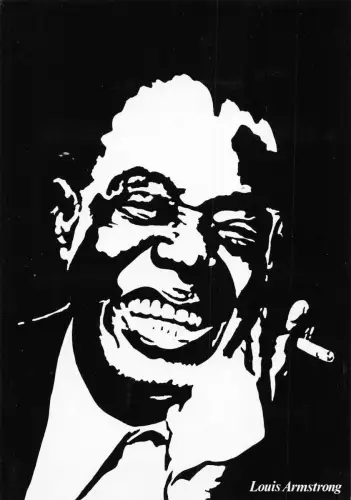 L288 Musik Sänger Jazz Louis Armstrong Postkarte.