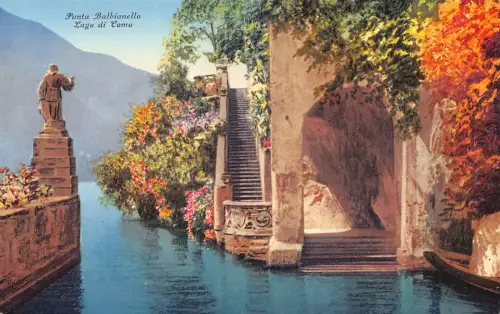 A849 Italien Punta Balbianello Lago di Como Vintage Postkarte